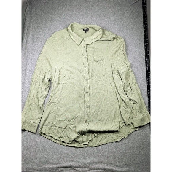 Torrid Green Size 4 Top Button Down Long Sleeve - Picture 1 of 7